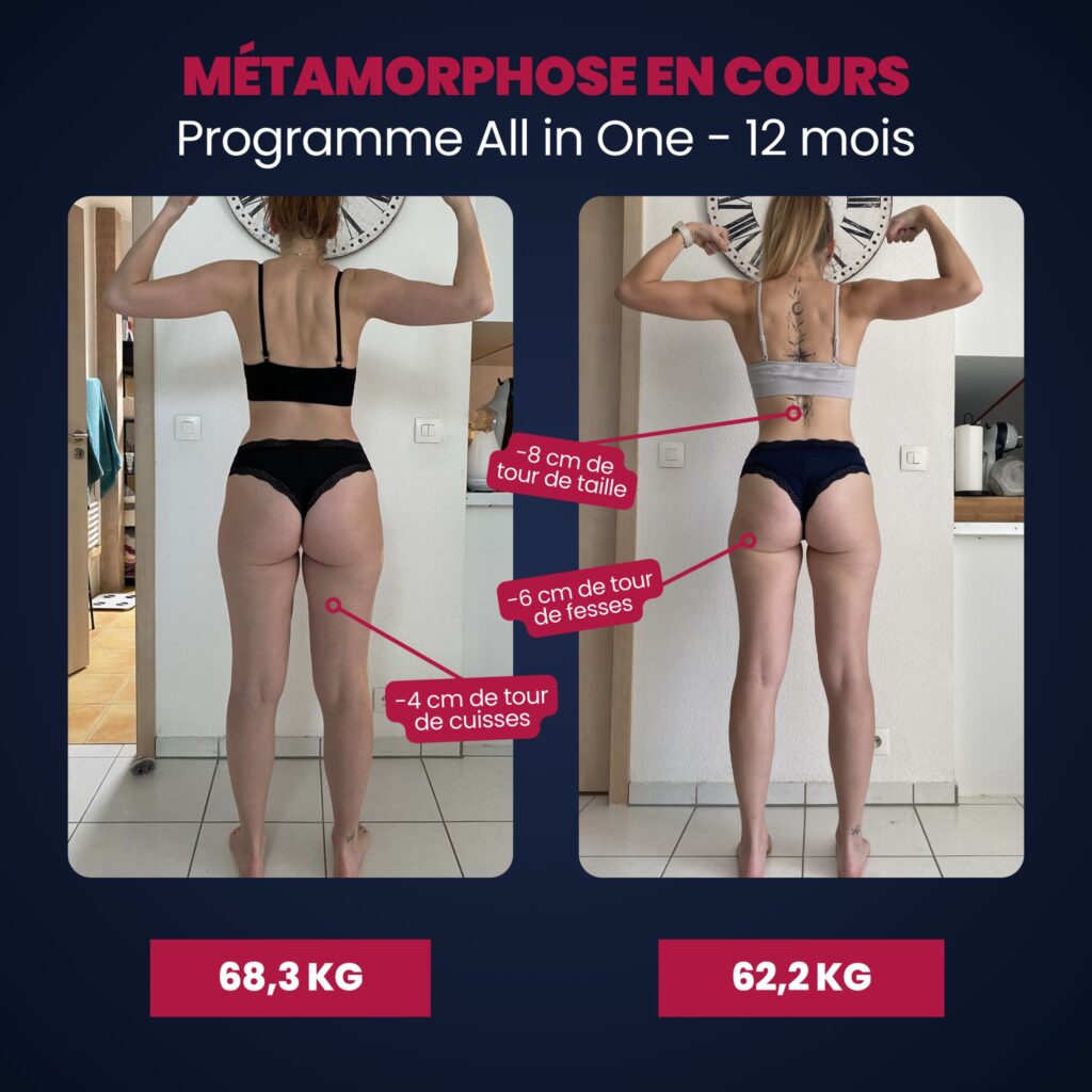 un avant après d'une personne ayant perdu du poids puis pris du muscle