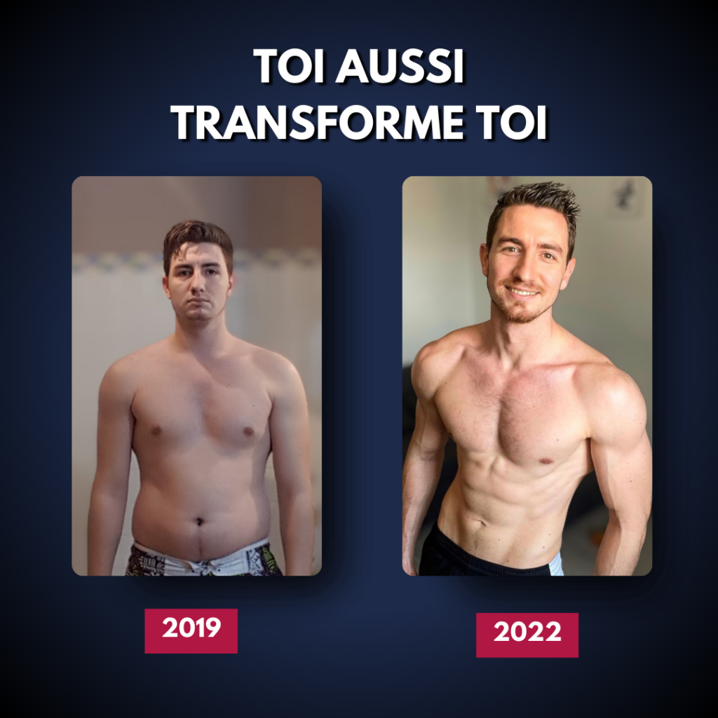 un avant après d'une personne ayant perdu du poids puis pris du muscle