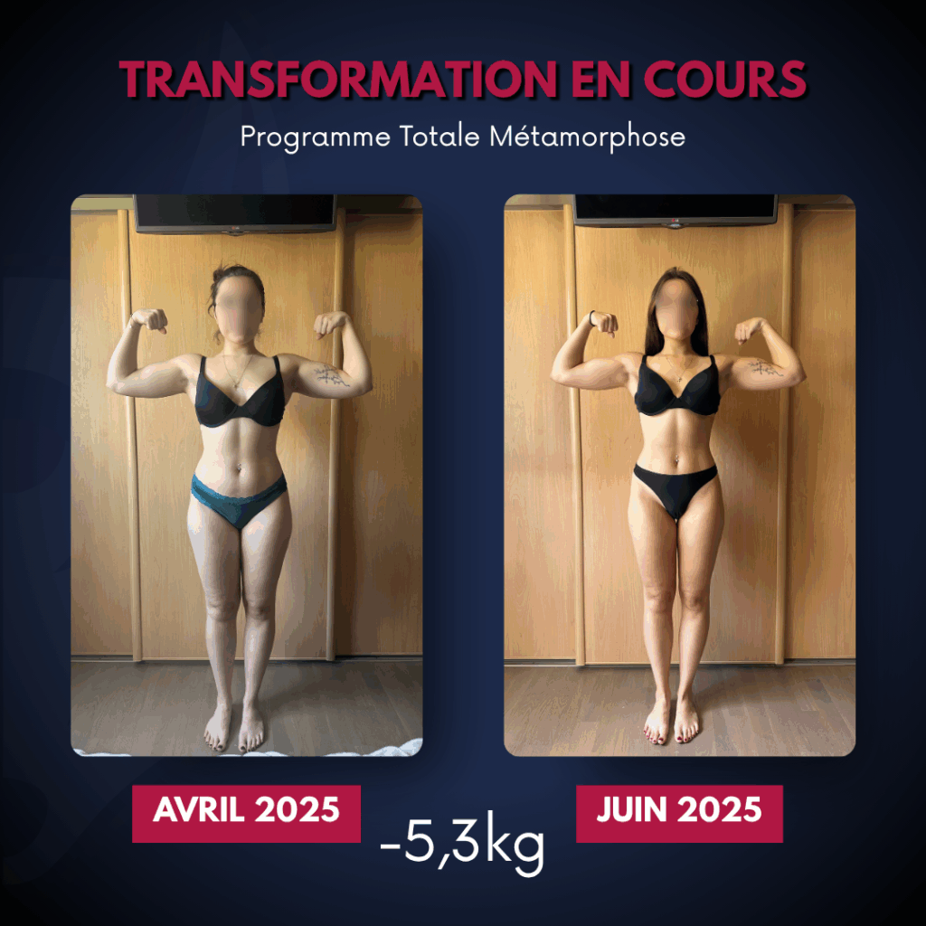 un avant après d'une personne ayant perdu du poids puis pris du muscle